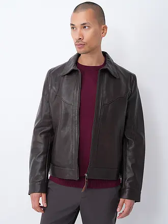 NUDIE JEANS | Veste en cuir JOPPE WESTERN | 